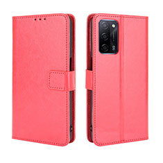 Coque Portefeuille Livre Cuir Etui Clapet BY5 pour Oppo A55 5G Rouge