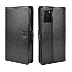 Coque Portefeuille Livre Cuir Etui Clapet BY5 pour Oppo A55S 5G Noir