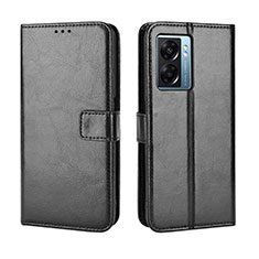 Coque Portefeuille Livre Cuir Etui Clapet BY5 pour Oppo A56S 5G Noir