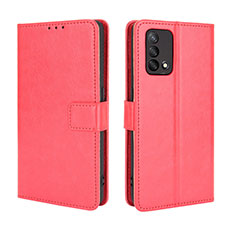 Coque Portefeuille Livre Cuir Etui Clapet BY5 pour Oppo A74 4G Rouge