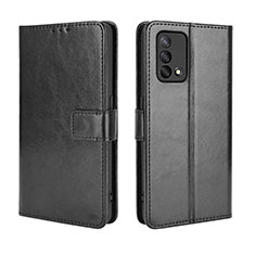 Coque Portefeuille Livre Cuir Etui Clapet BY5 pour Oppo A95 4G Noir