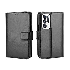 Coque Portefeuille Livre Cuir Etui Clapet BY5 pour Oppo Find N 5G Noir