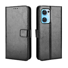 Coque Portefeuille Livre Cuir Etui Clapet BY5 pour Oppo Find X5 Lite 5G Noir