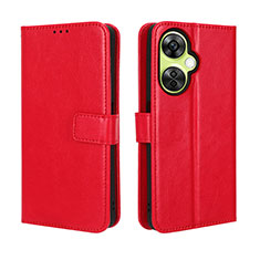 Coque Portefeuille Livre Cuir Etui Clapet BY5 pour Oppo K11x 5G Rouge