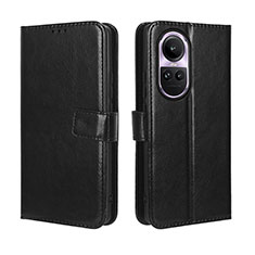 Coque Portefeuille Livre Cuir Etui Clapet BY5 pour Oppo Reno10 5G Noir