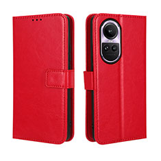 Coque Portefeuille Livre Cuir Etui Clapet BY5 pour Oppo Reno10 Pro 5G Rouge