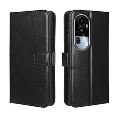 Coque Portefeuille Livre Cuir Etui Clapet BY5 pour Oppo Reno10 Pro+ Plus 5G Noir