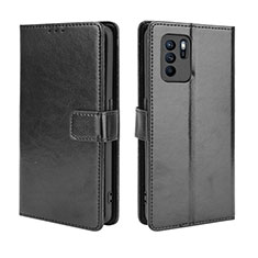 Coque Portefeuille Livre Cuir Etui Clapet BY5 pour Oppo Reno6 Z 5G Noir