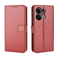 Coque Portefeuille Livre Cuir Etui Clapet BY5 pour Oppo Reno8 Pro 5G Marron