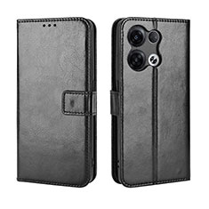 Coque Portefeuille Livre Cuir Etui Clapet BY5 pour Oppo Reno8 Pro+ Plus 5G Noir