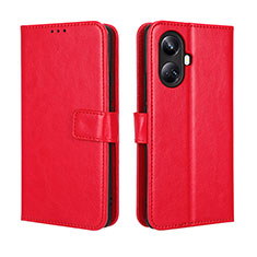 Coque Portefeuille Livre Cuir Etui Clapet BY5 pour Realme 10 Pro+ Plus 5G Rouge