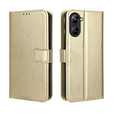 Coque Portefeuille Livre Cuir Etui Clapet BY5 pour Realme 10S 5G Or