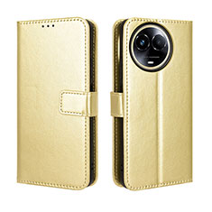 Coque Portefeuille Livre Cuir Etui Clapet BY5 pour Realme 11 5G Or