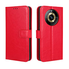 Coque Portefeuille Livre Cuir Etui Clapet BY5 pour Realme 11 Pro 5G Rouge