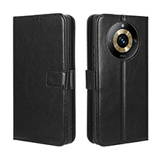 Coque Portefeuille Livre Cuir Etui Clapet BY5 pour Realme 11 Pro+ Plus 5G Noir