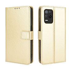 Coque Portefeuille Livre Cuir Etui Clapet BY5 pour Realme 8 5G Or