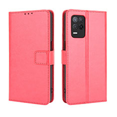 Coque Portefeuille Livre Cuir Etui Clapet BY5 pour Realme 9 5G India Rouge