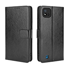 Coque Portefeuille Livre Cuir Etui Clapet BY5 pour Realme C11 (2021) Noir