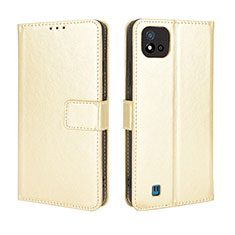 Coque Portefeuille Livre Cuir Etui Clapet BY5 pour Realme C11 (2021) Or