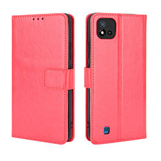 Coque Portefeuille Livre Cuir Etui Clapet BY5 pour Realme C11 (2021) Rouge