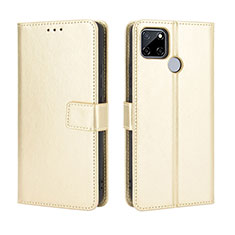 Coque Portefeuille Livre Cuir Etui Clapet BY5 pour Realme C25S Or