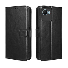 Coque Portefeuille Livre Cuir Etui Clapet BY5 pour Realme C30 Noir