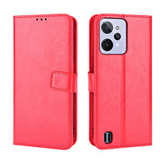 Coque Portefeuille Livre Cuir Etui Clapet BY5 pour Realme C31 Rouge