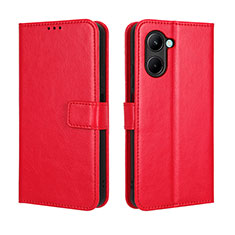 Coque Portefeuille Livre Cuir Etui Clapet BY5 pour Realme C33 Rouge