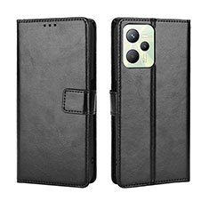 Coque Portefeuille Livre Cuir Etui Clapet BY5 pour Realme C35 Noir