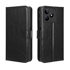 Coque Portefeuille Livre Cuir Etui Clapet BY5 pour Realme C51 Noir