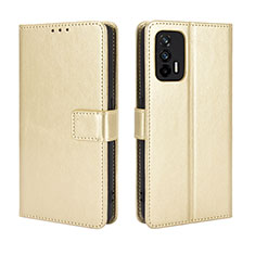 Coque Portefeuille Livre Cuir Etui Clapet BY5 pour Realme GT 5G Or