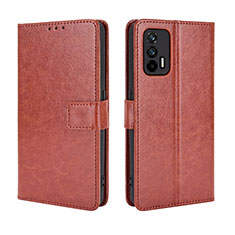 Coque Portefeuille Livre Cuir Etui Clapet BY5 pour Realme GT Neo 2T 5G Marron