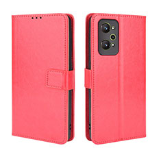 Coque Portefeuille Livre Cuir Etui Clapet BY5 pour Realme GT Neo 3T 5G Rouge