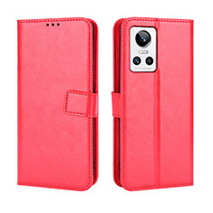 Coque Portefeuille Livre Cuir Etui Clapet BY5 pour Realme GT Neo3 5G Rouge