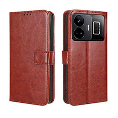 Coque Portefeuille Livre Cuir Etui Clapet BY5 pour Realme GT Neo5 240W 5G Marron