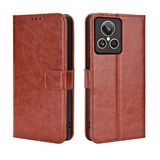 Coque Portefeuille Livre Cuir Etui Clapet BY5 pour Realme GT2 Master Explorer Marron