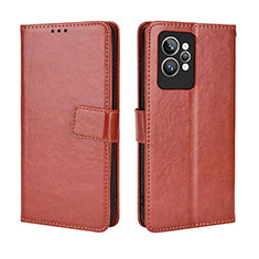 Coque Portefeuille Livre Cuir Etui Clapet BY5 pour Realme GT2 Pro 5G Marron