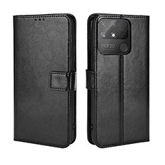 Coque Portefeuille Livre Cuir Etui Clapet BY5 pour Realme Narzo 50A Noir