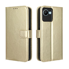 Coque Portefeuille Livre Cuir Etui Clapet BY5 pour Realme Narzo 50i Prime Or