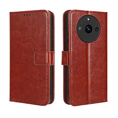 Coque Portefeuille Livre Cuir Etui Clapet BY5 pour Realme Narzo 60 5G Marron