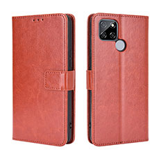 Coque Portefeuille Livre Cuir Etui Clapet BY5 pour Realme Q2i 5G Marron