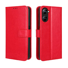 Coque Portefeuille Livre Cuir Etui Clapet BY5 pour Realme V20 5G Rouge