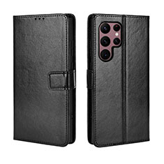 Coque Portefeuille Livre Cuir Etui Clapet BY5 pour Samsung Galaxy S25 Ultra 5G Noir