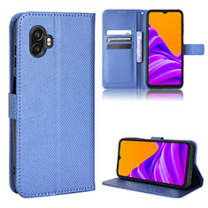 Coque Portefeuille Livre Cuir Etui Clapet BY5 pour Samsung Galaxy XCover 6 Pro 5G Bleu