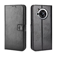 Coque Portefeuille Livre Cuir Etui Clapet BY5 pour Sharp Aquos R7s Noir