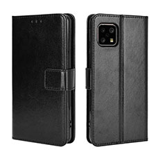 Coque Portefeuille Livre Cuir Etui Clapet BY5 pour Sharp Aquos Sense4 Lite Noir