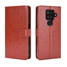 Coque Portefeuille Livre Cuir Etui Clapet BY5 pour Sharp Aquos Sense4 Plus Marron