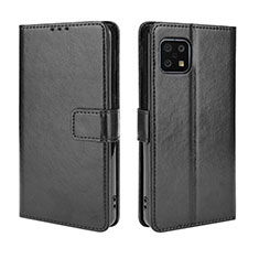 Coque Portefeuille Livre Cuir Etui Clapet BY5 pour Sharp Aquos Sense6 Noir