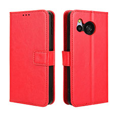 Coque Portefeuille Livre Cuir Etui Clapet BY5 pour Sharp Aquos Sense8 Rouge