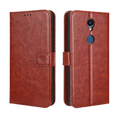 Coque Portefeuille Livre Cuir Etui Clapet BY5 pour Sharp Rouvo V Marron